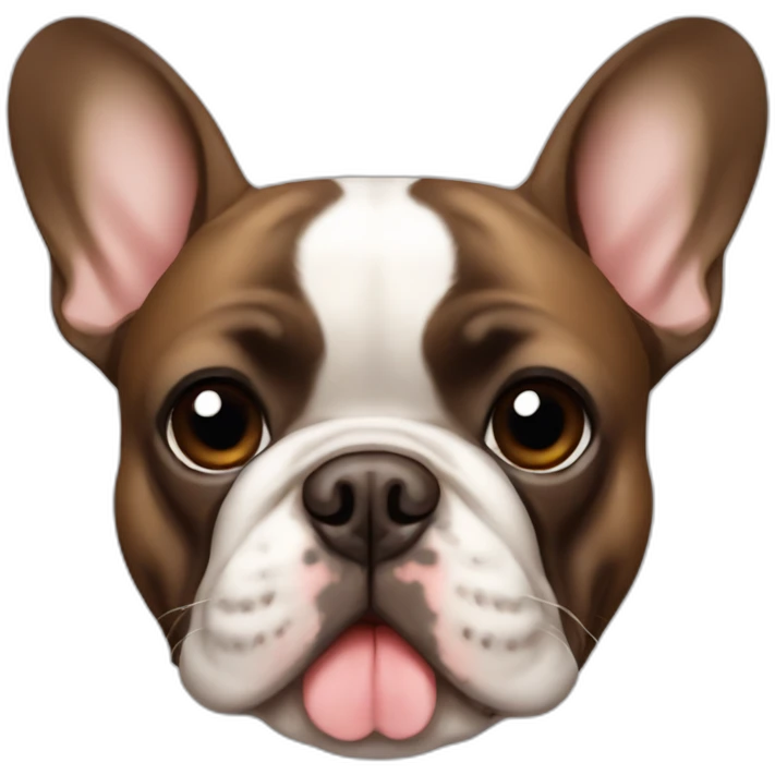 French bulldog brown emoji