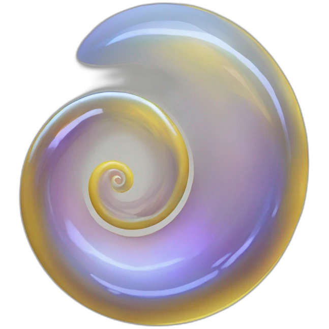 Spirale translucide et irisée, dont au centre se trouve un cœur. emoji
