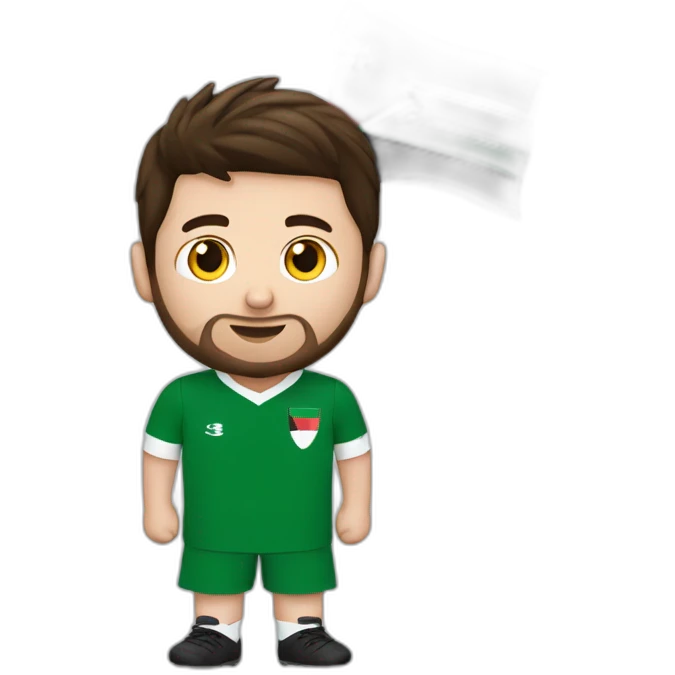 Messi avec le drapeau de la Palestine emoji
