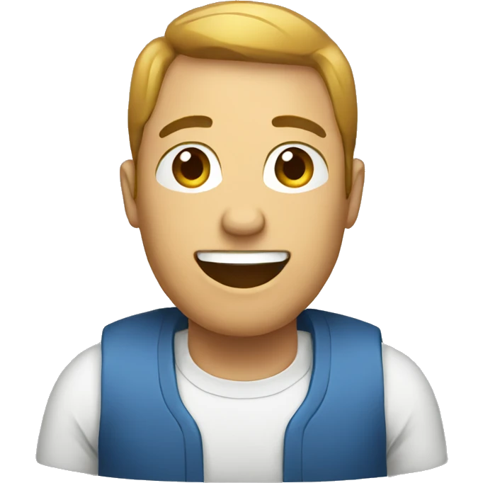 Male in Phone chating emoji