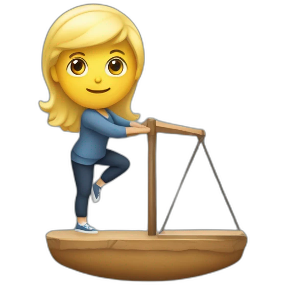 Une personne grosse sur une balance emoji