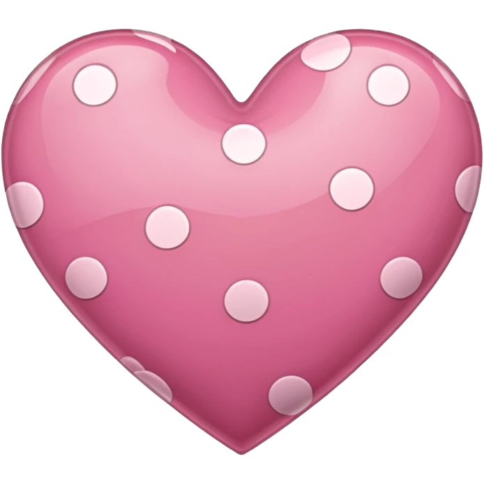 brown pink polka dots heart emoji