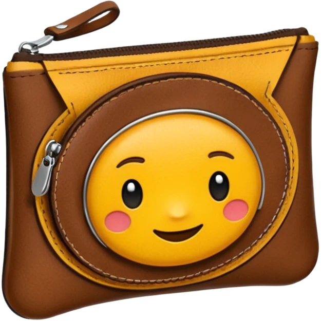 Coin purse, small, zipper emoji