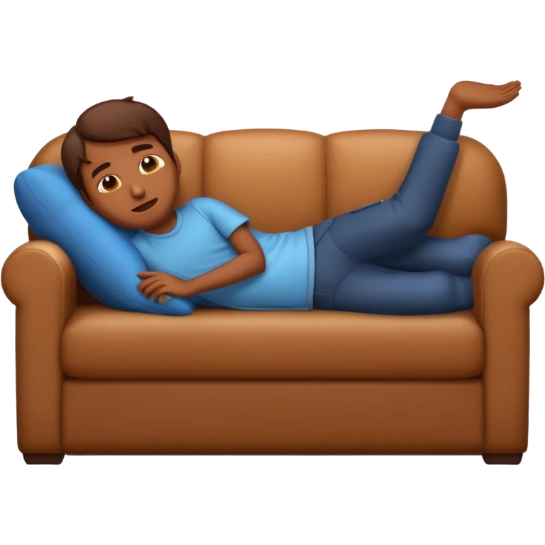 lazy person emoji, sprawled on a couch emoji