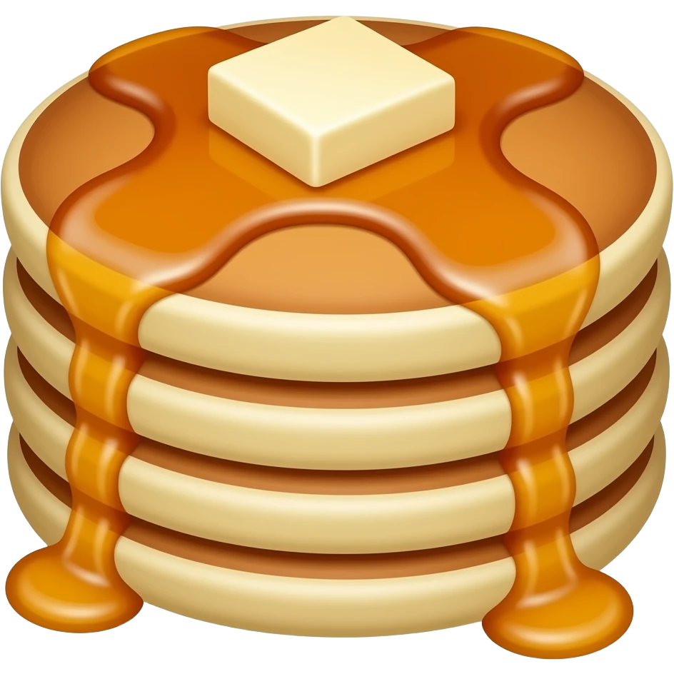 White chocolate pancakes emoji