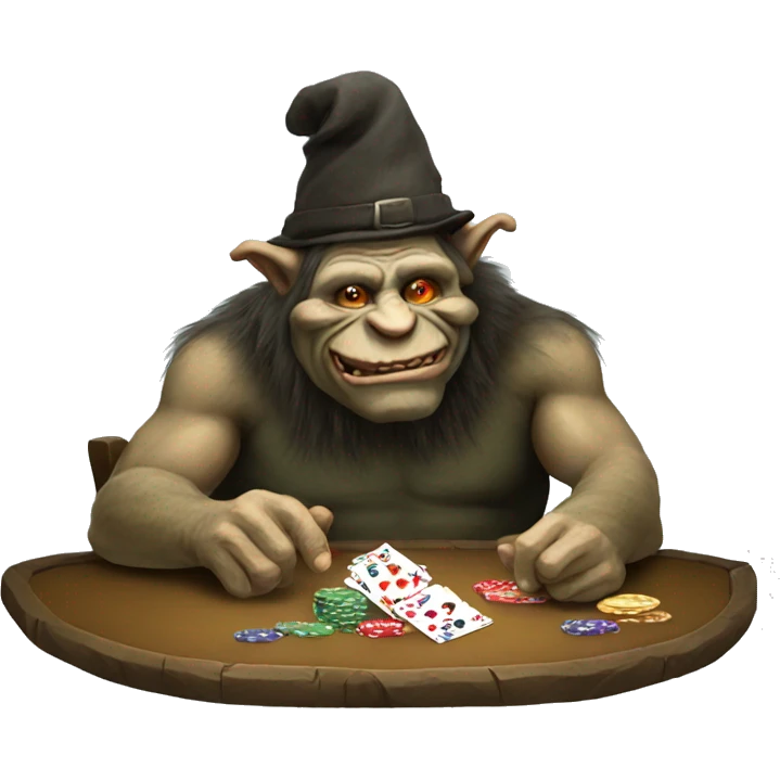 troll playing poker emoji