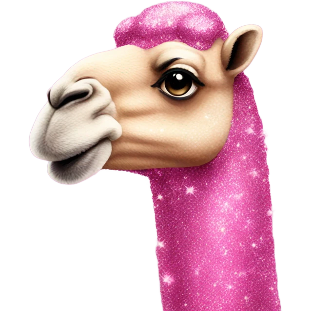 Pink camel with glitter  emoji