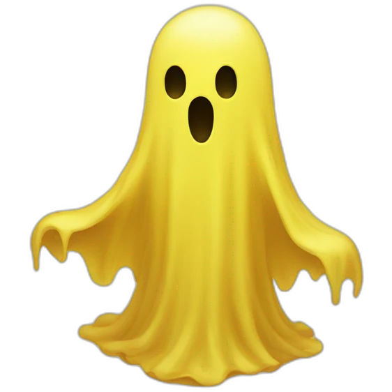 Yellow ghost emoji