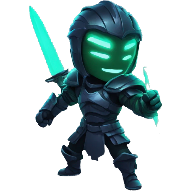shadow knight neon ready to fight emoji