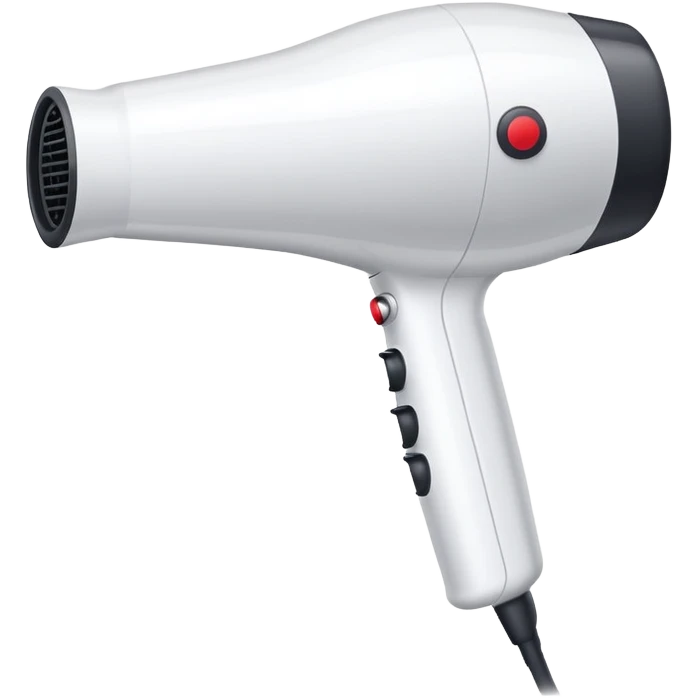 all white image hair dryer emoji
