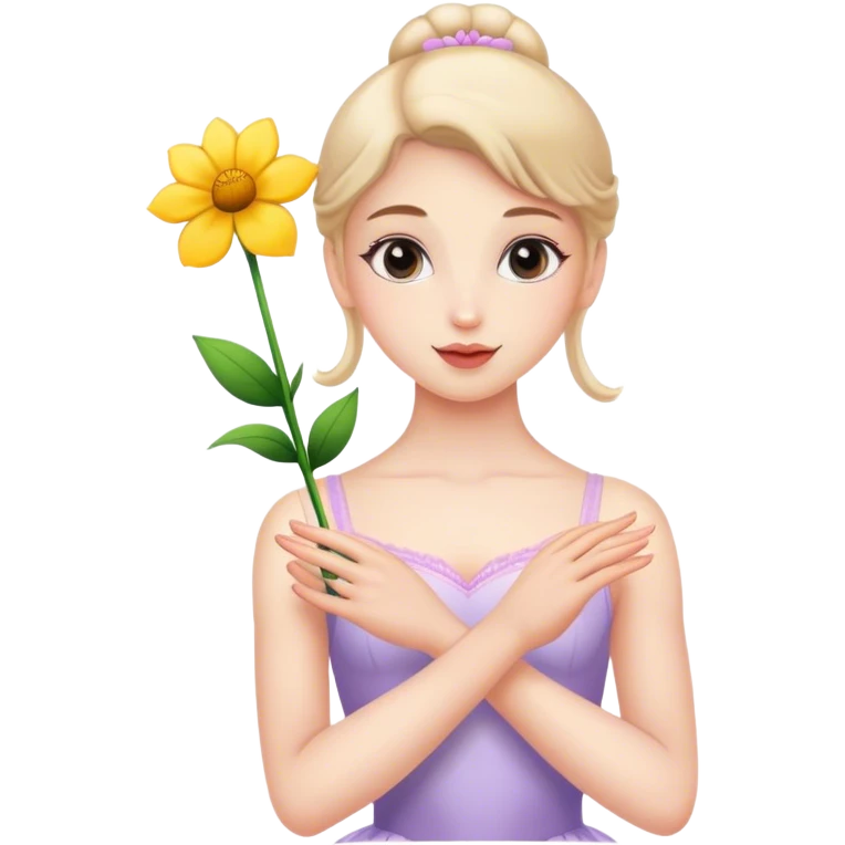 Балерина з квіточкою emoji