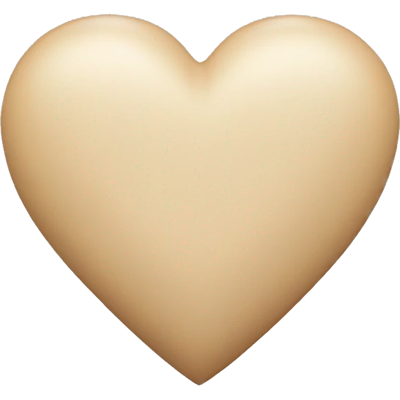 Beige heart emoji