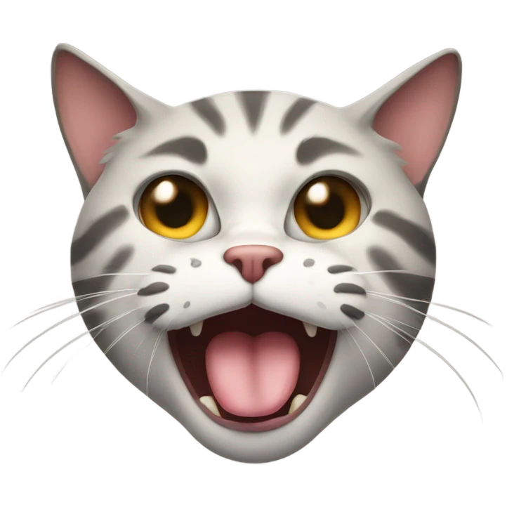 disgusted cat face sticking tongue out emoji
