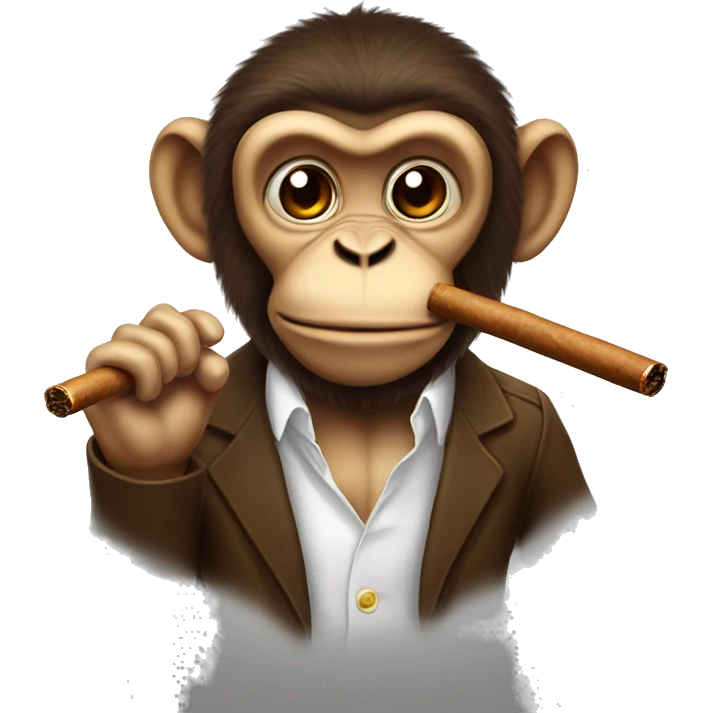 Monkey with a cigar emoji