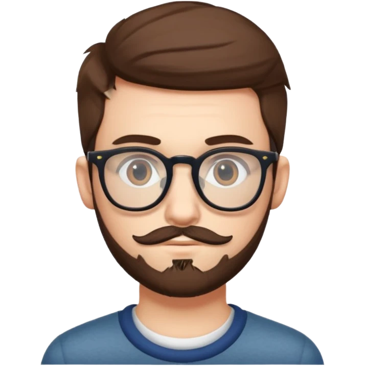 Hipster eyeglass emoji