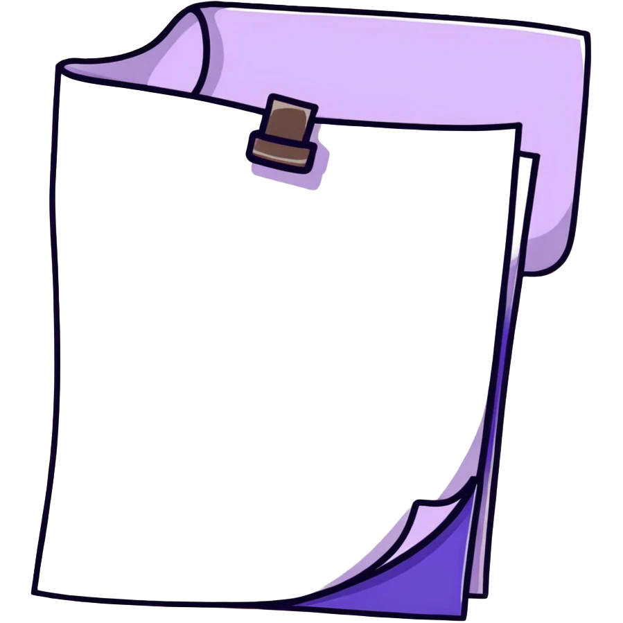 Paper purple emoji