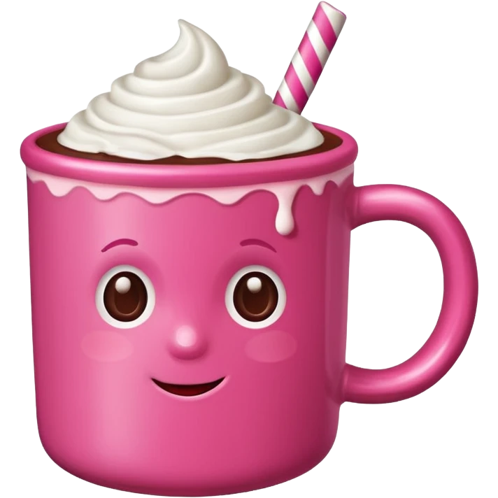 Cioccolata calda rosa emoji