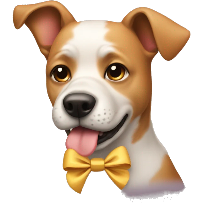 dog with a bow emoji