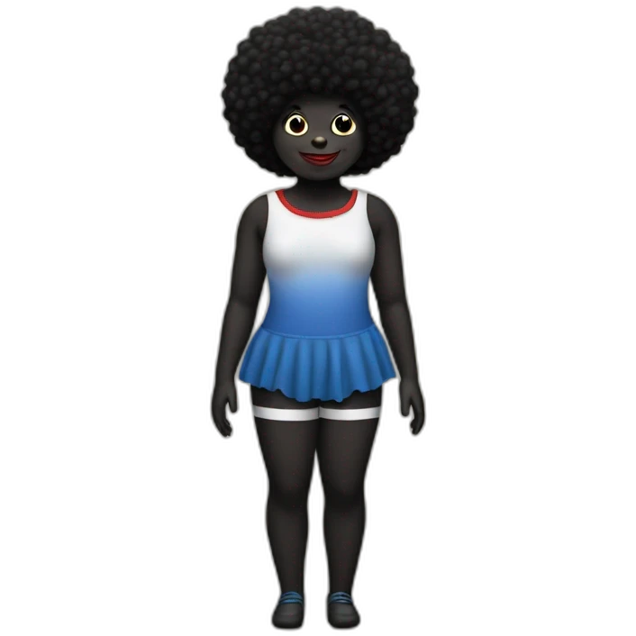 Golliwog woman in leotard emoji