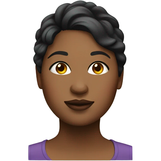 realistic solo portrait of fat girl emoji