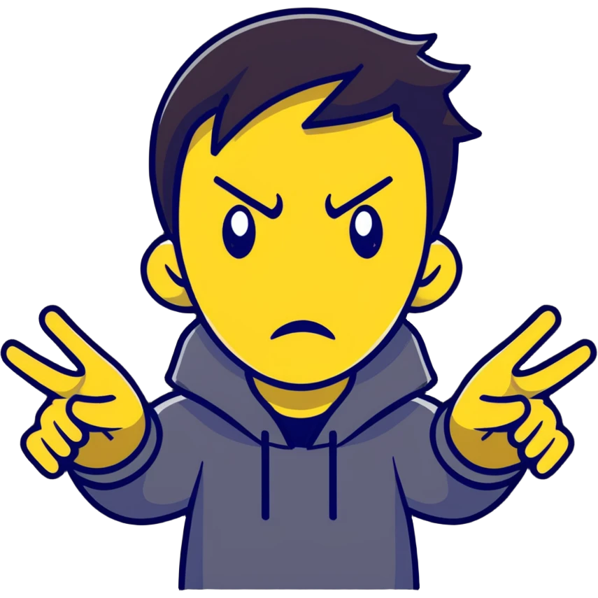 person with open palm hand at viewer, wrathful expression, lightning background emoji