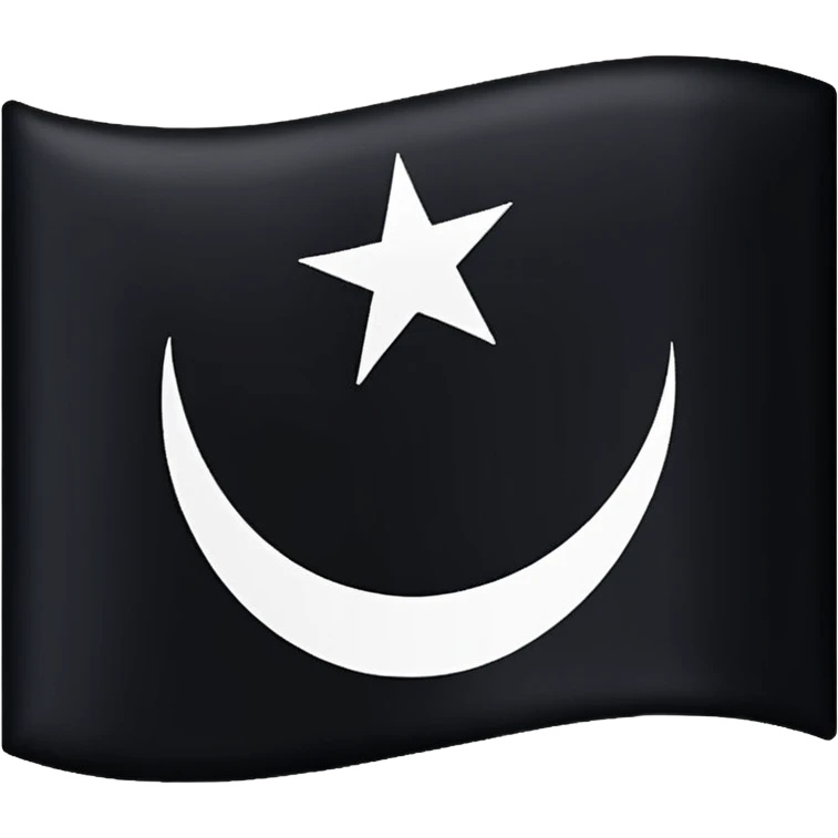 Black flag shahada in middle emoji