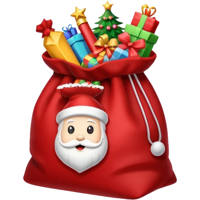 red Santa's bag  emoji