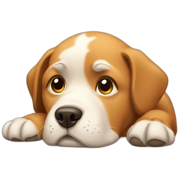 Dog very tired emoji