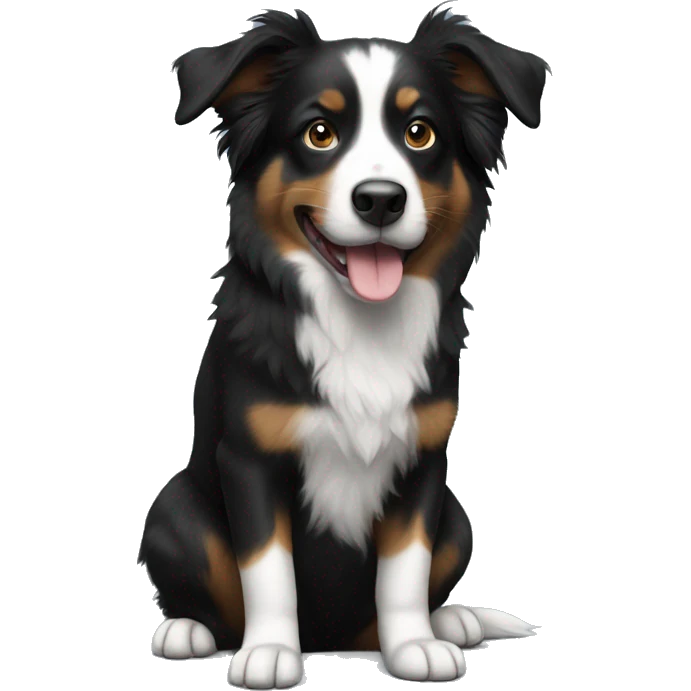 Black tri mini Aussie emoji