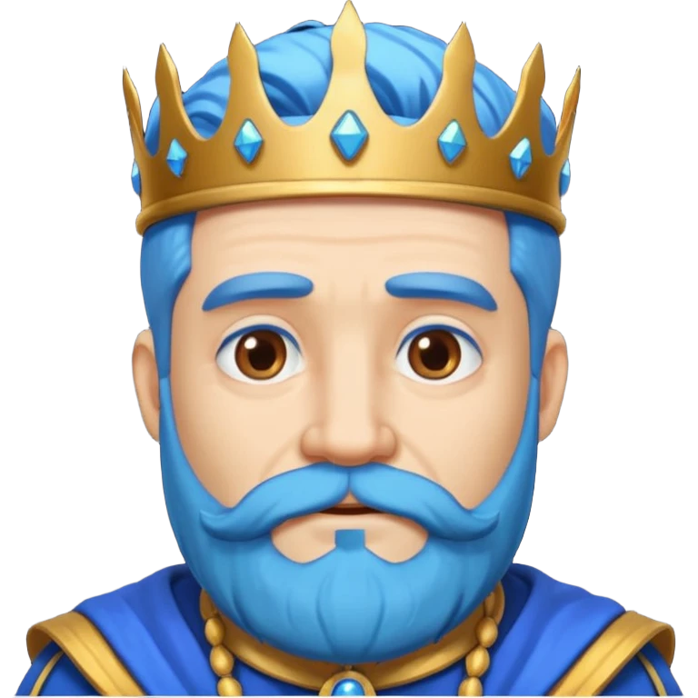 blue haired bearded old king emoji