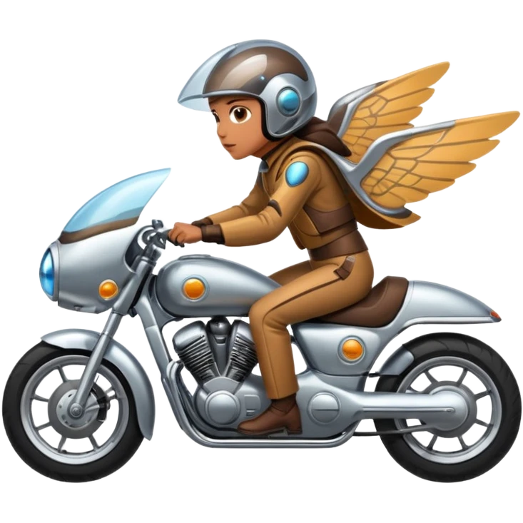 motor fly with people emoji
