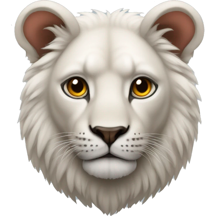 Animal Leon con ojos de corazón  emoji