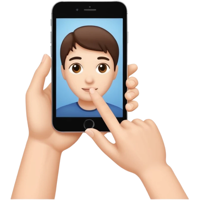 la main qui fais un selfie  emoji