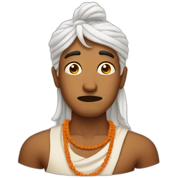 Hindu man crying emoji