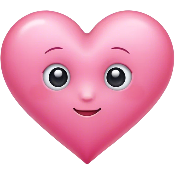 Cute pink heart emoji
