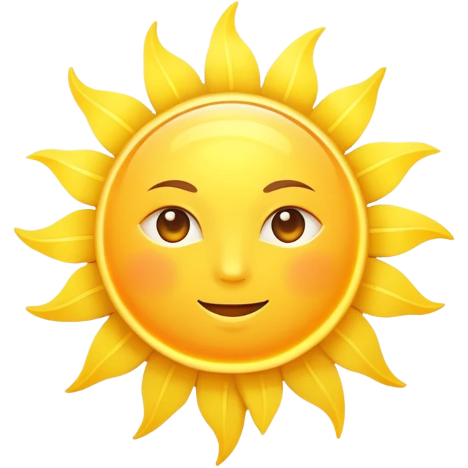 simple sun without face, just a yellow circle with rays emoji