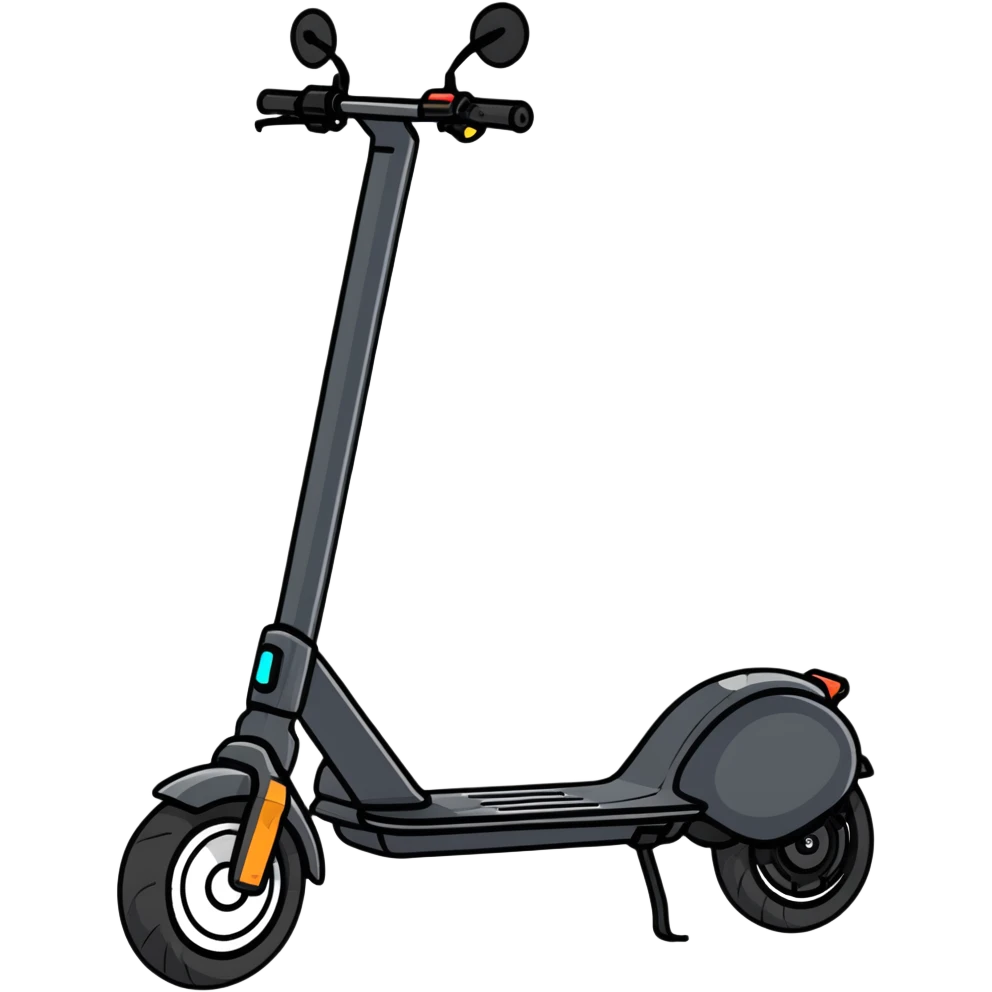 sleek electric scooter with charging port emoji