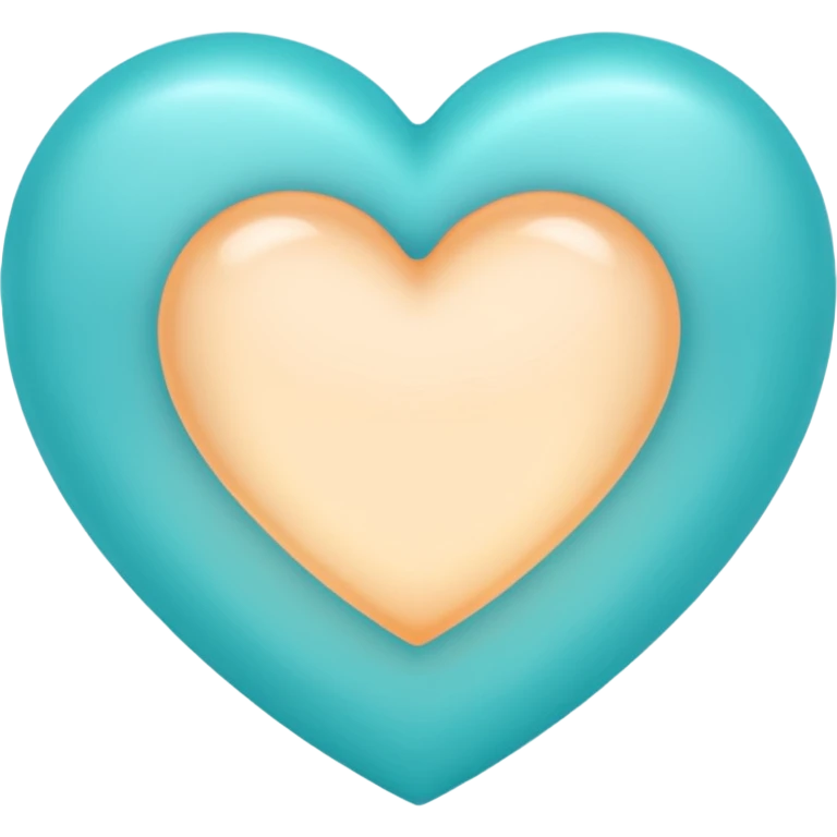 heart with a soft turquoise glow emoji
