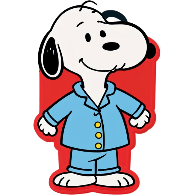 Snoopy in pajamas emoji