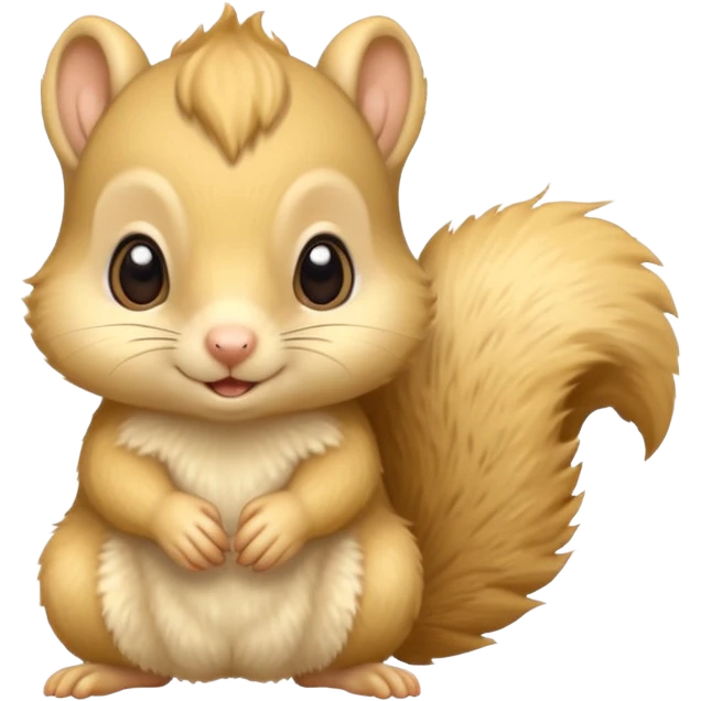 a light yellow baby squirrel  emoji