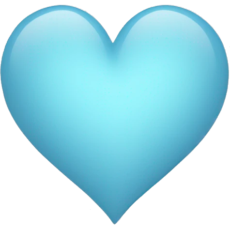 Light blue heart emoji