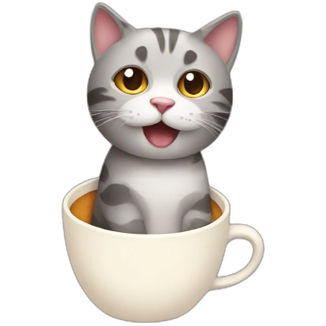 2d cat in cup emoji