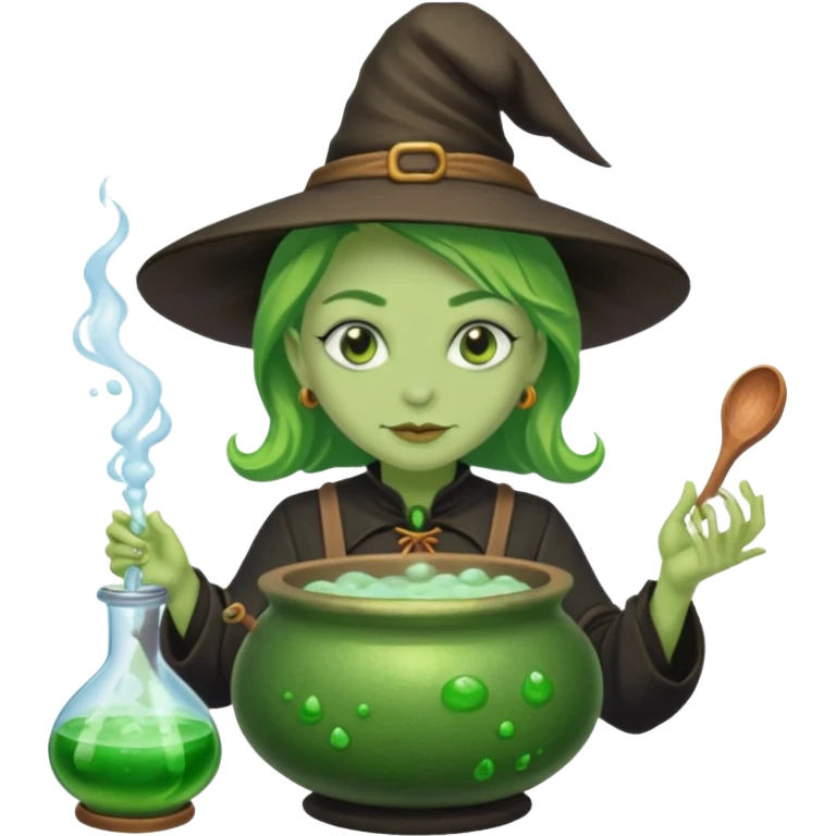 green witch cooking potion emoji