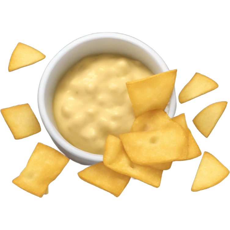 Cheese dip and chips emoji