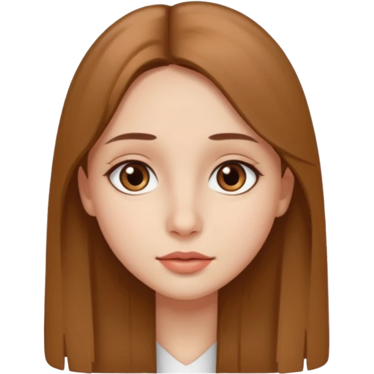 JE VOUDRAIS UNE FILLE AUX YEUX MARRONS UN PETIT NEZ LES LEVRE MOYENNE AVC DES CHEVEUX LISSE DETACHE MARRON CLAIR long  emoji