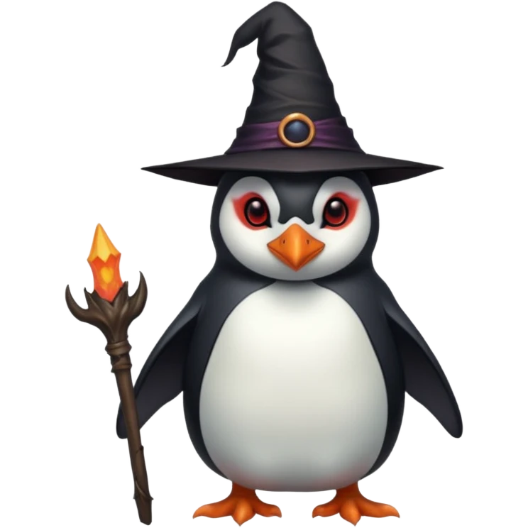 tall Demons Penguin with Witch Hat full body emoji