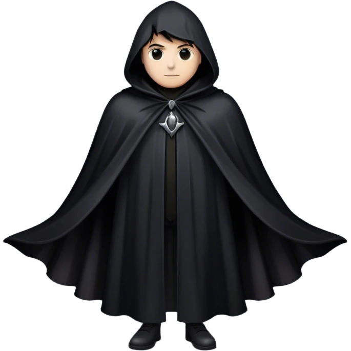 A black cloak floating  emoji
