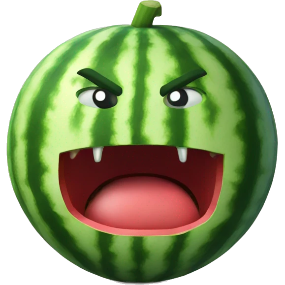 Angry watermelon emoji