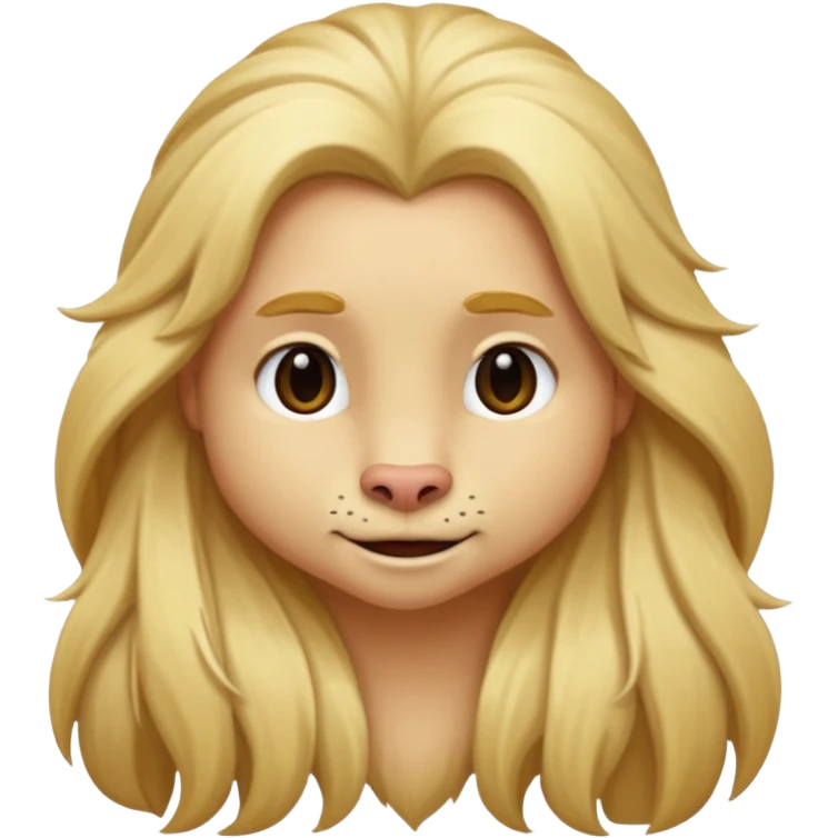 animal with long blonde hair emoji
