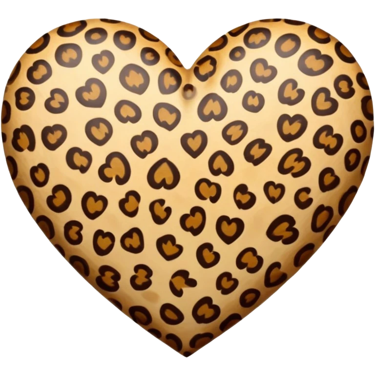 Leopard print heart emoji